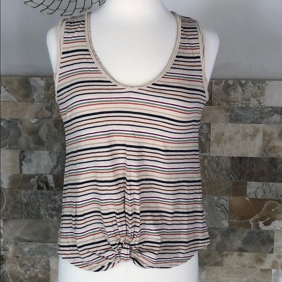 Bordeaux striped, sleeveless, v neck t shirt